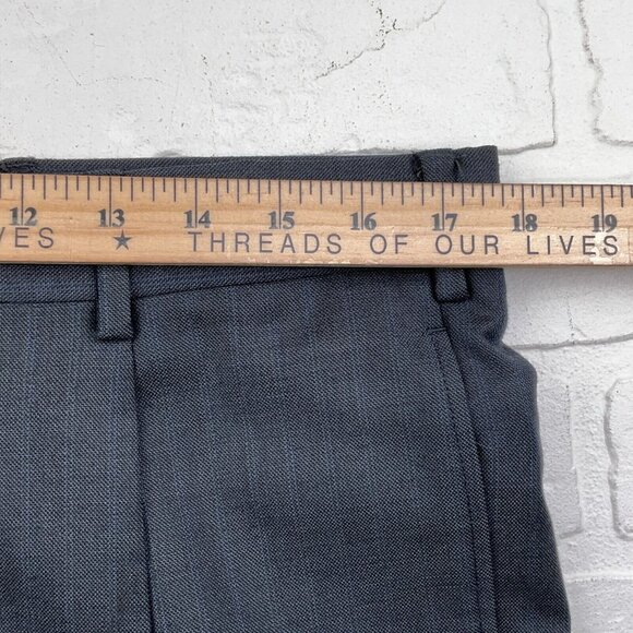 Pierre Cardin‎ Suit Men 42R 34Wx29L Gray Blue Stripe Wool South Africa Classic - Picture 13 of 16